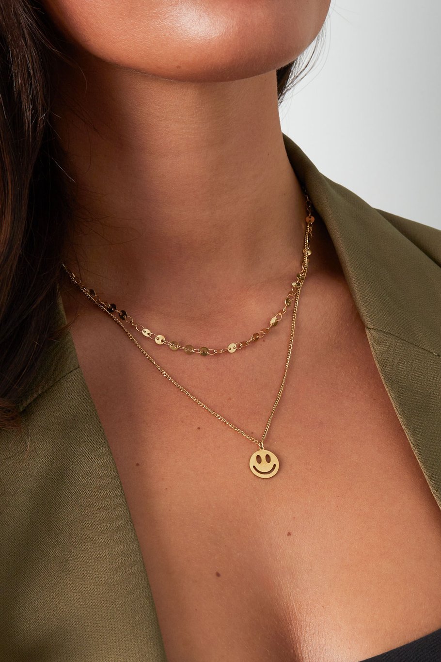 Collar smiley day - dorado Imagen2